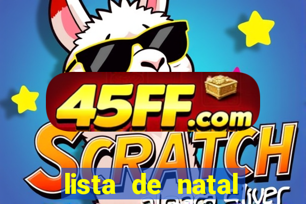 lista de natal para imprimir